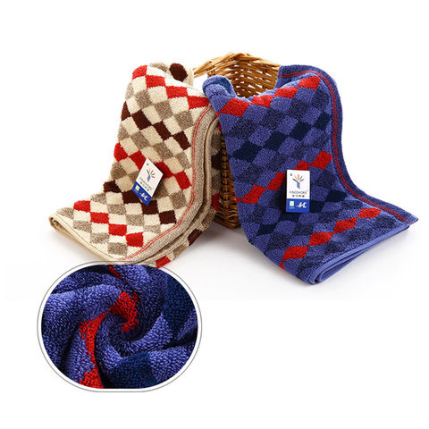 金号 菱形块提缎纯棉毛巾2条礼盒装