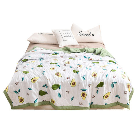 法莉雅水洗棉印花夏凉被 单人双人夏季薄被亲肤羽丝棉空调被臻品系